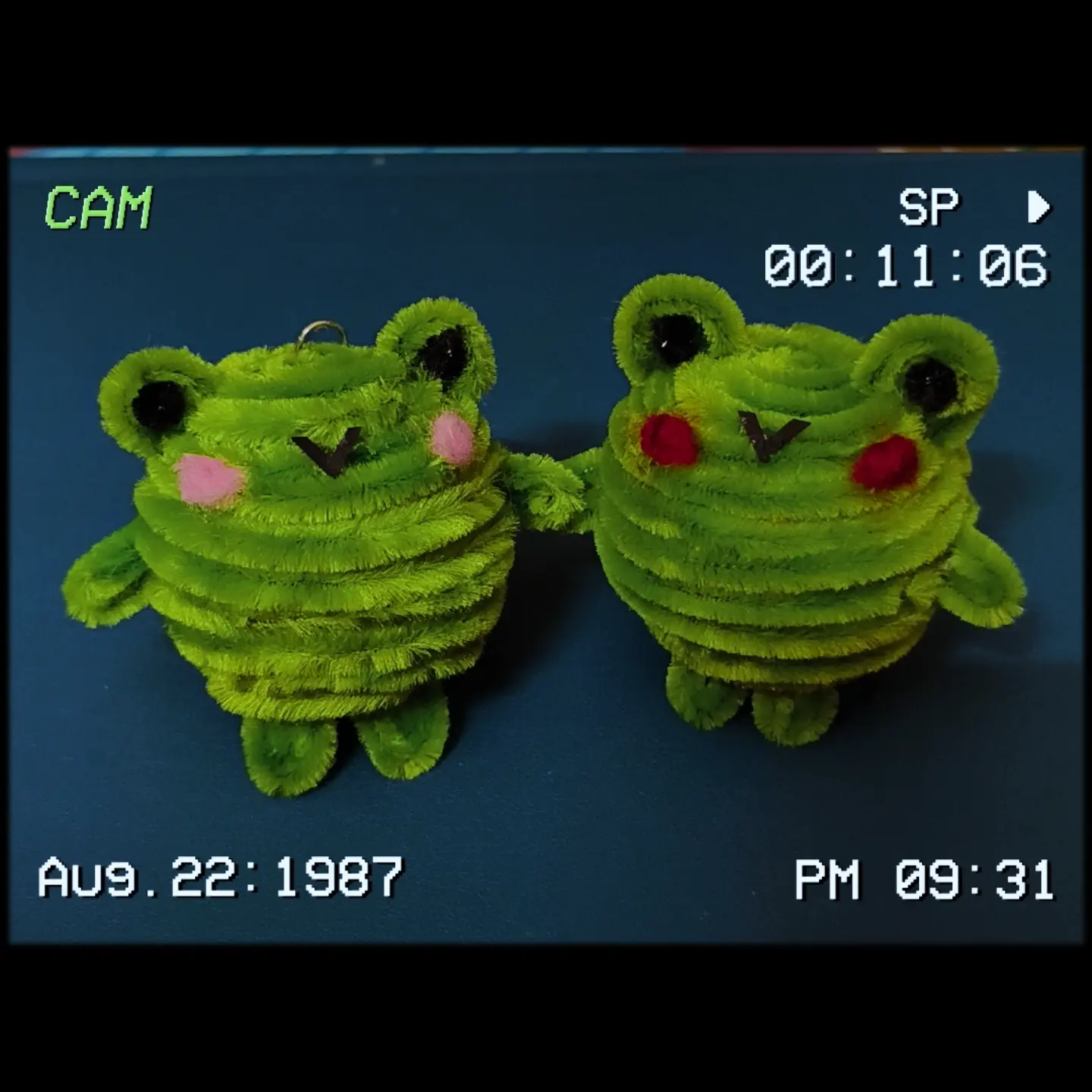 Handmade frog keychain