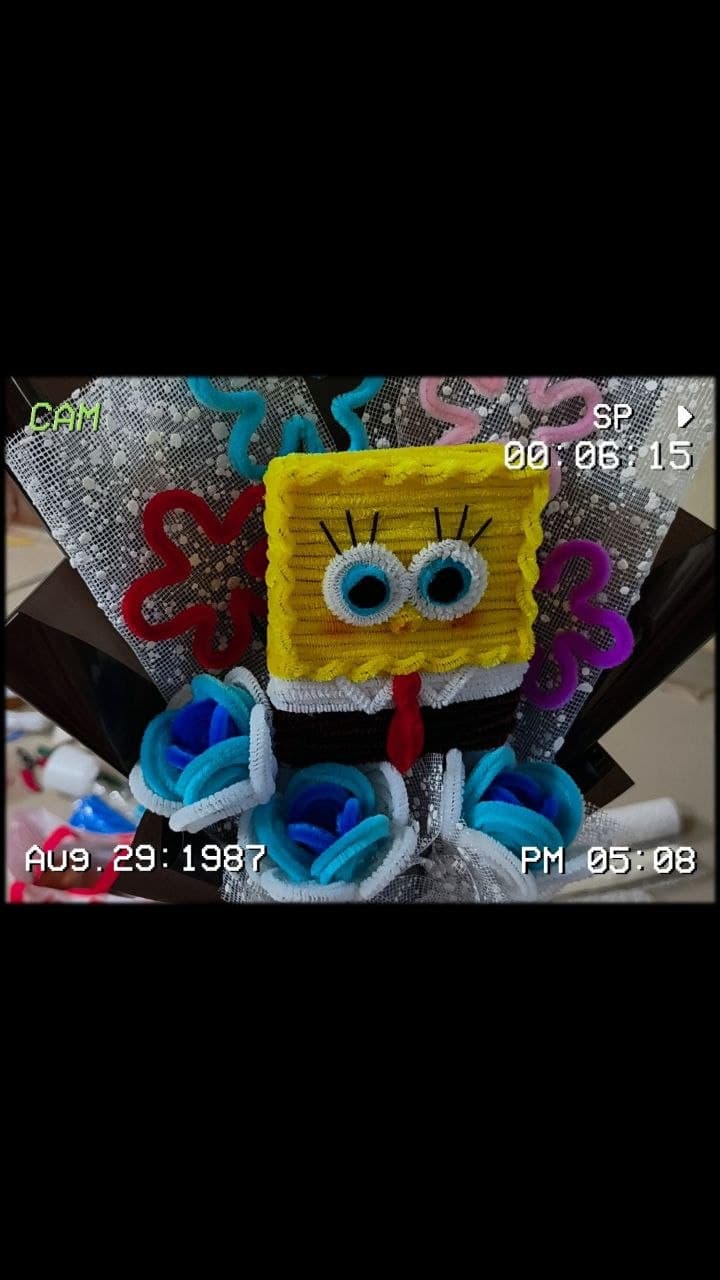 SpongeBob-inspired handmade bouquet