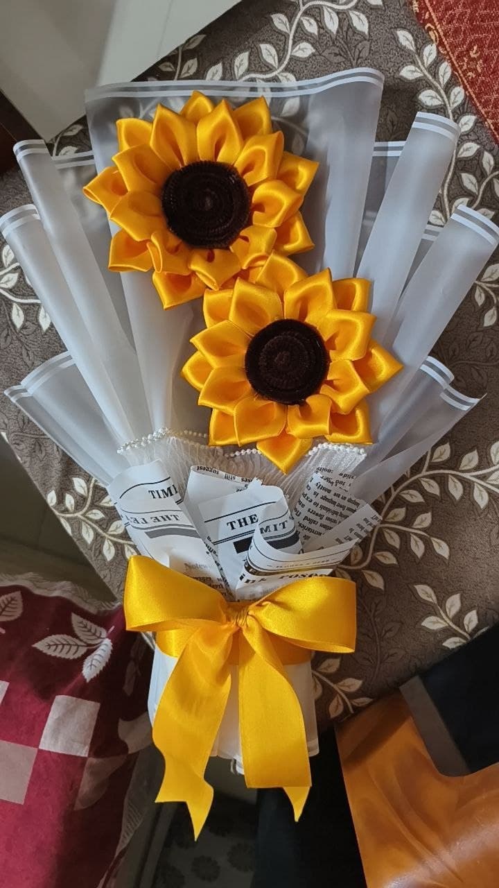Handmade sunflower bouquet